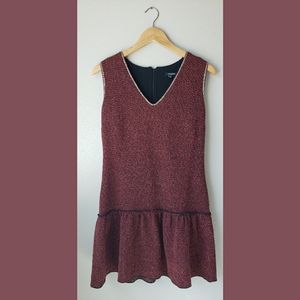 Axara Paris Drop Waist Twee Flare Skirt Dress